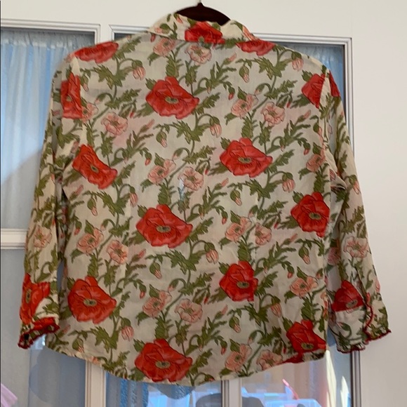 Vintage Anthropologie Odille Button Down Blouse Size 4 - Picture 3 of 4